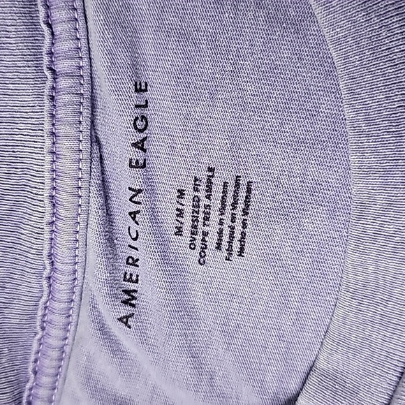 American Eagle purple medium oversized fit short sleeve shirt - Picture 5 of 6